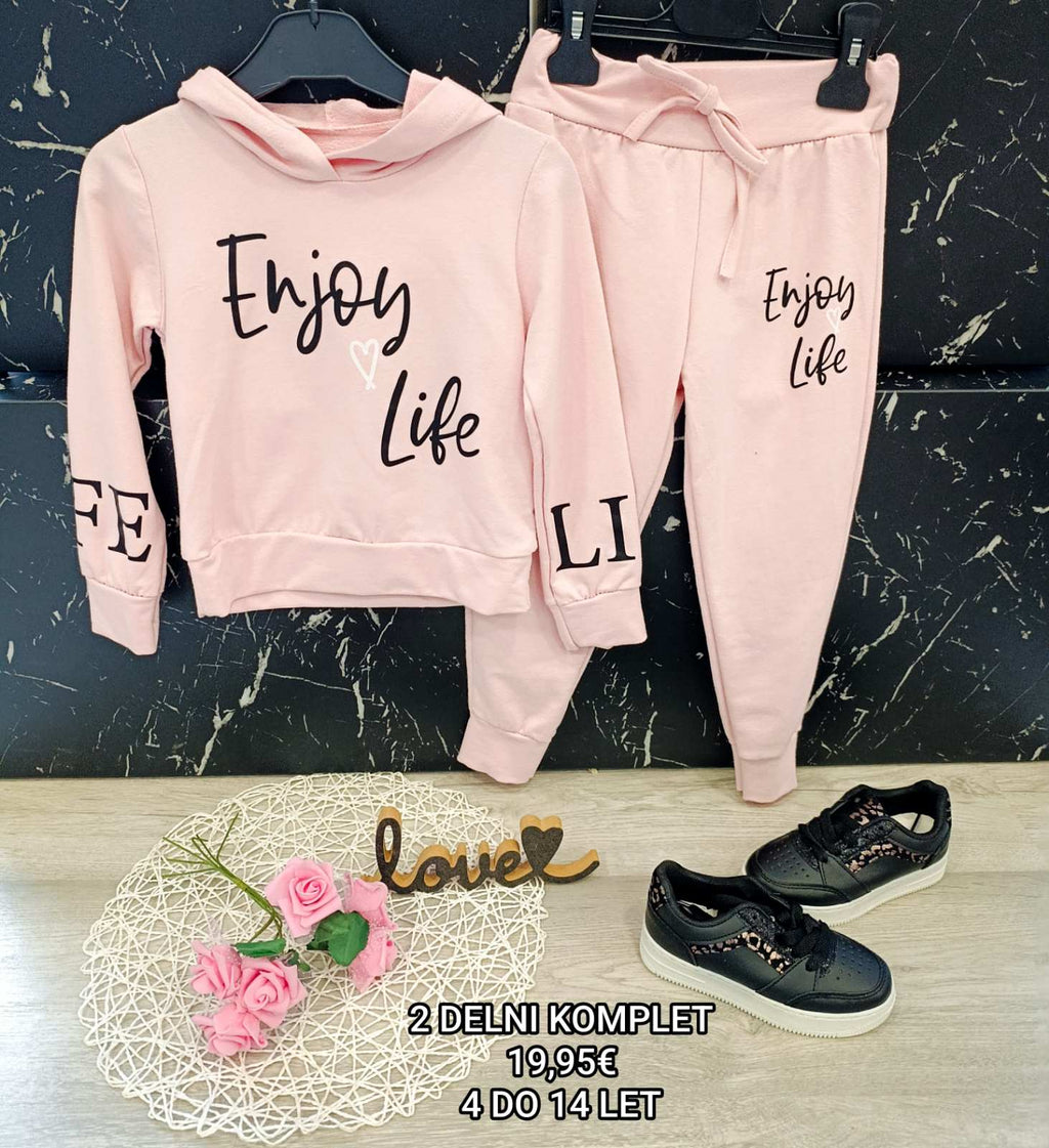 Komplet “Enjoy Life” – 2-delni set za punce (4–12 let)