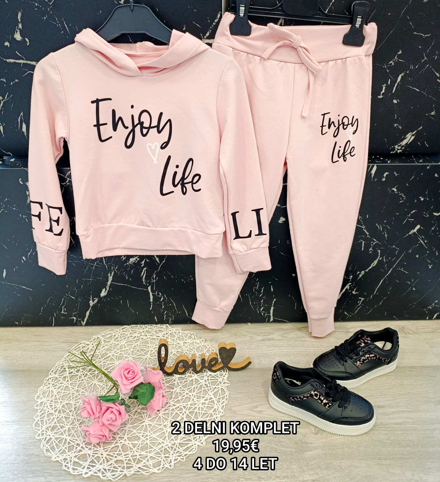 Komplet “Enjoy Life” – 2-delni set za punce (4–12 let)