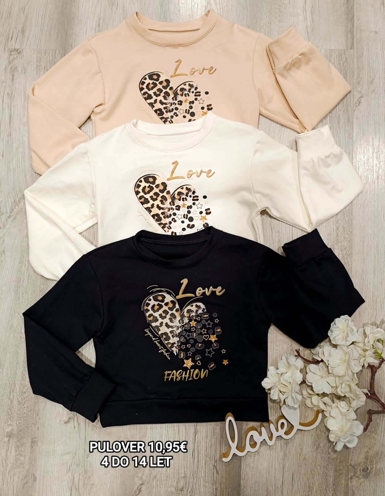 Dekliški pulover  Love