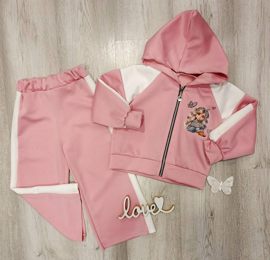 Dekliški komplet 2 delni - roza