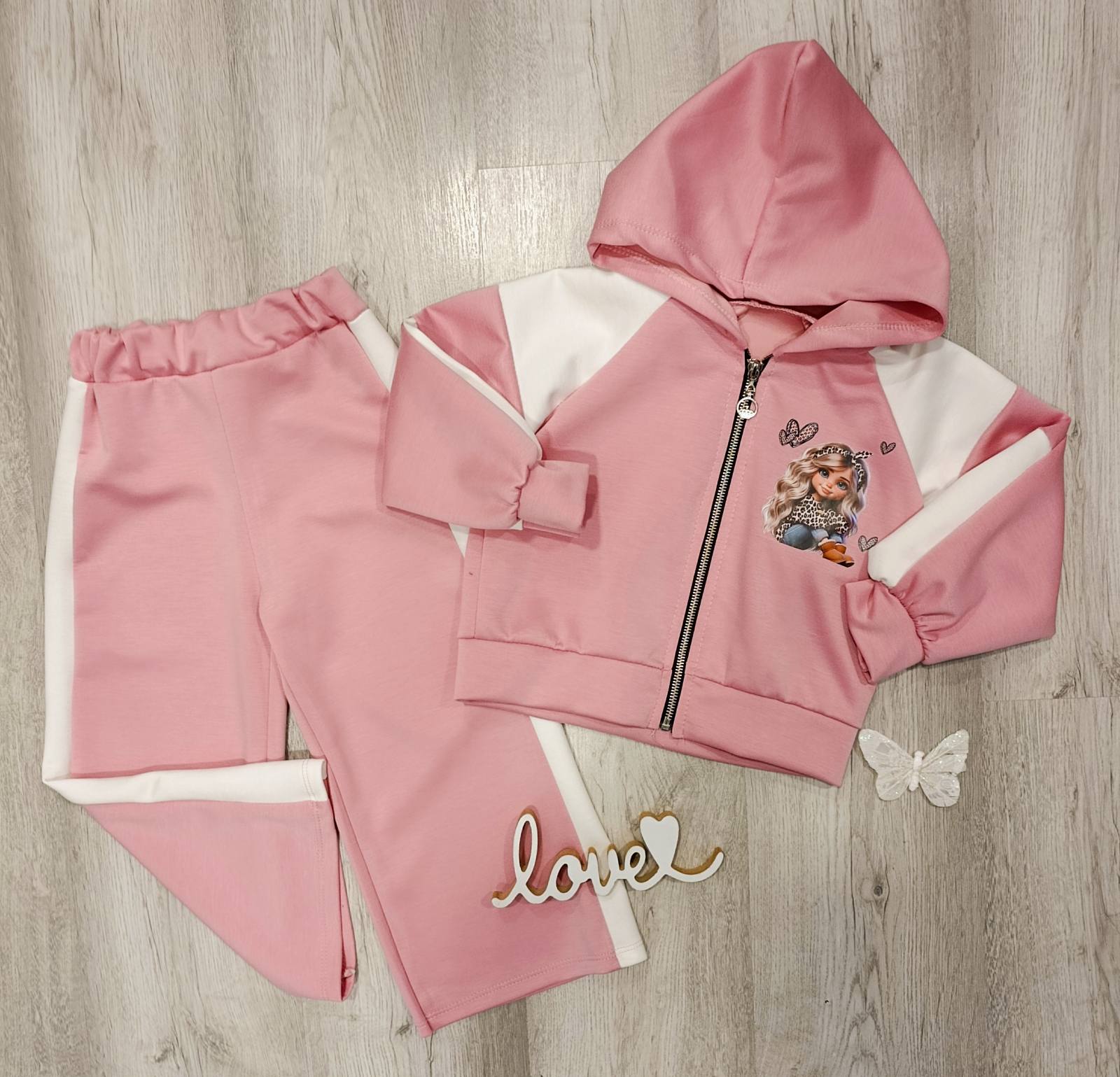 Dekliški komplet 2 delni - roza