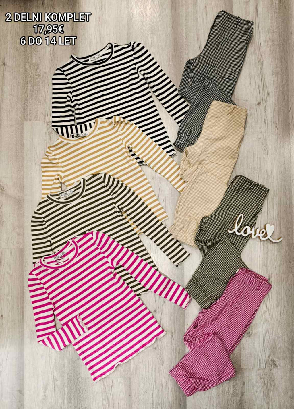 Dekliški 2 delni komplet - kara