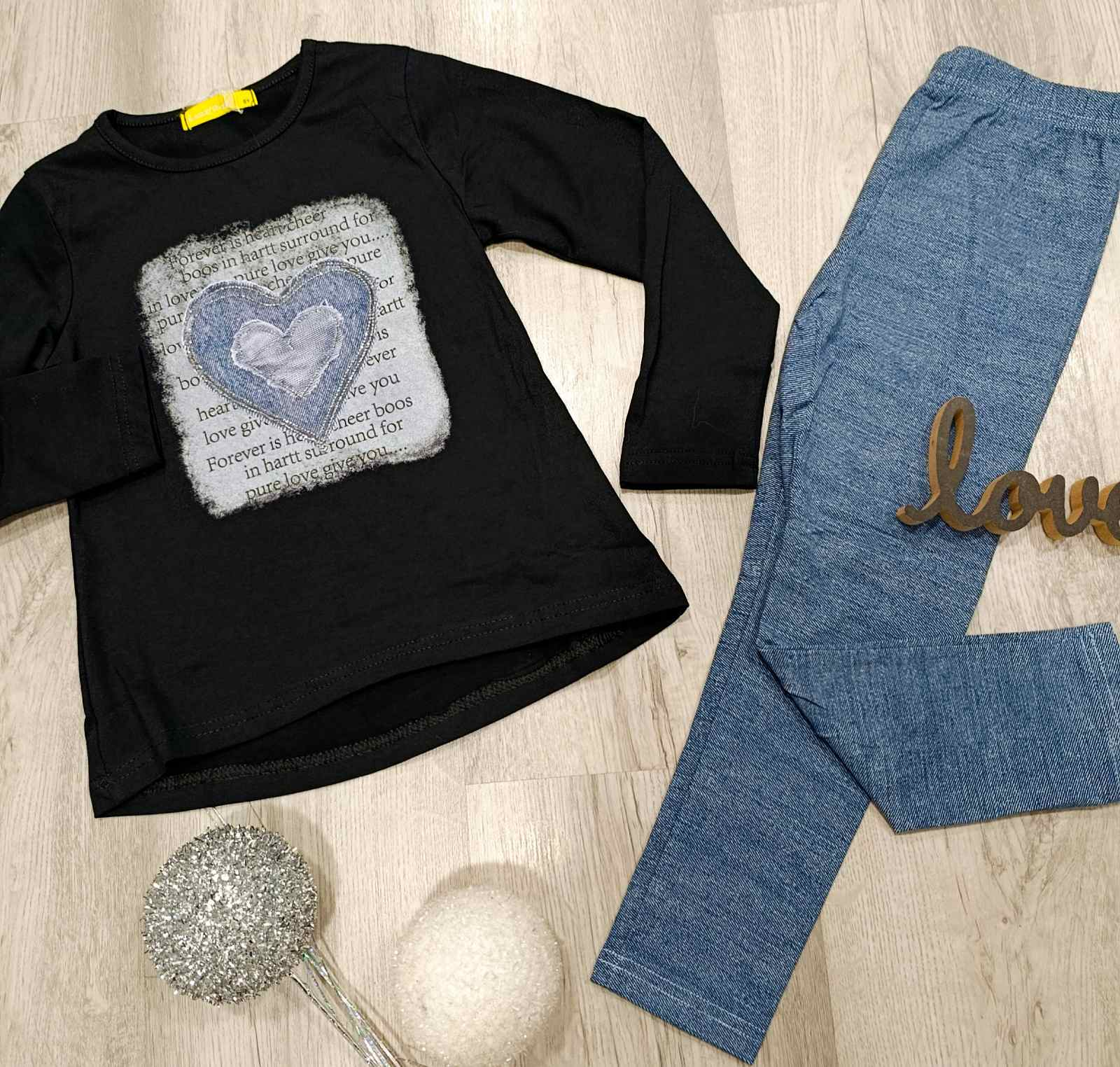 Dekliški 2 delni komplet heart