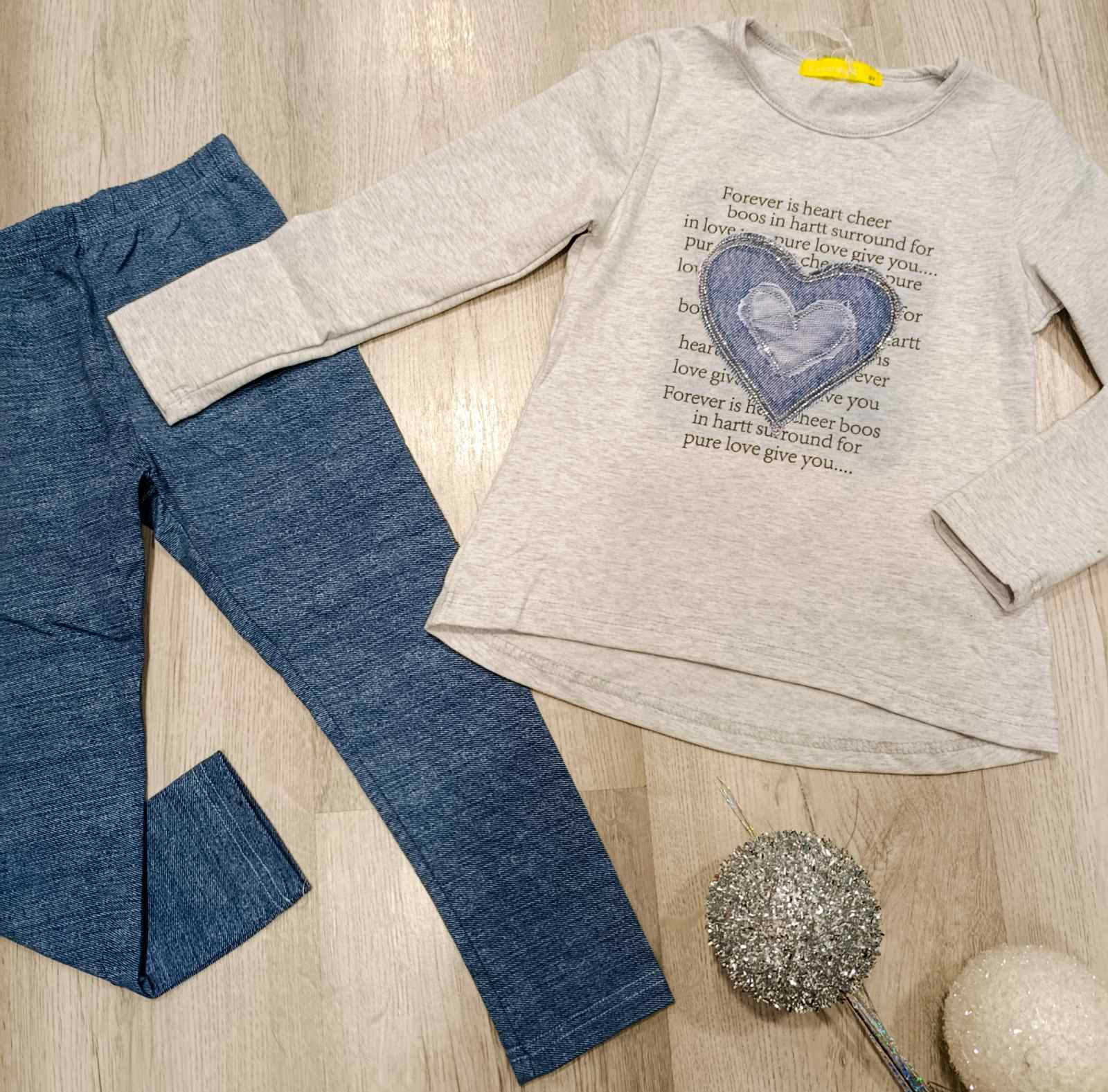 Dekliški 2 delni komplet heart