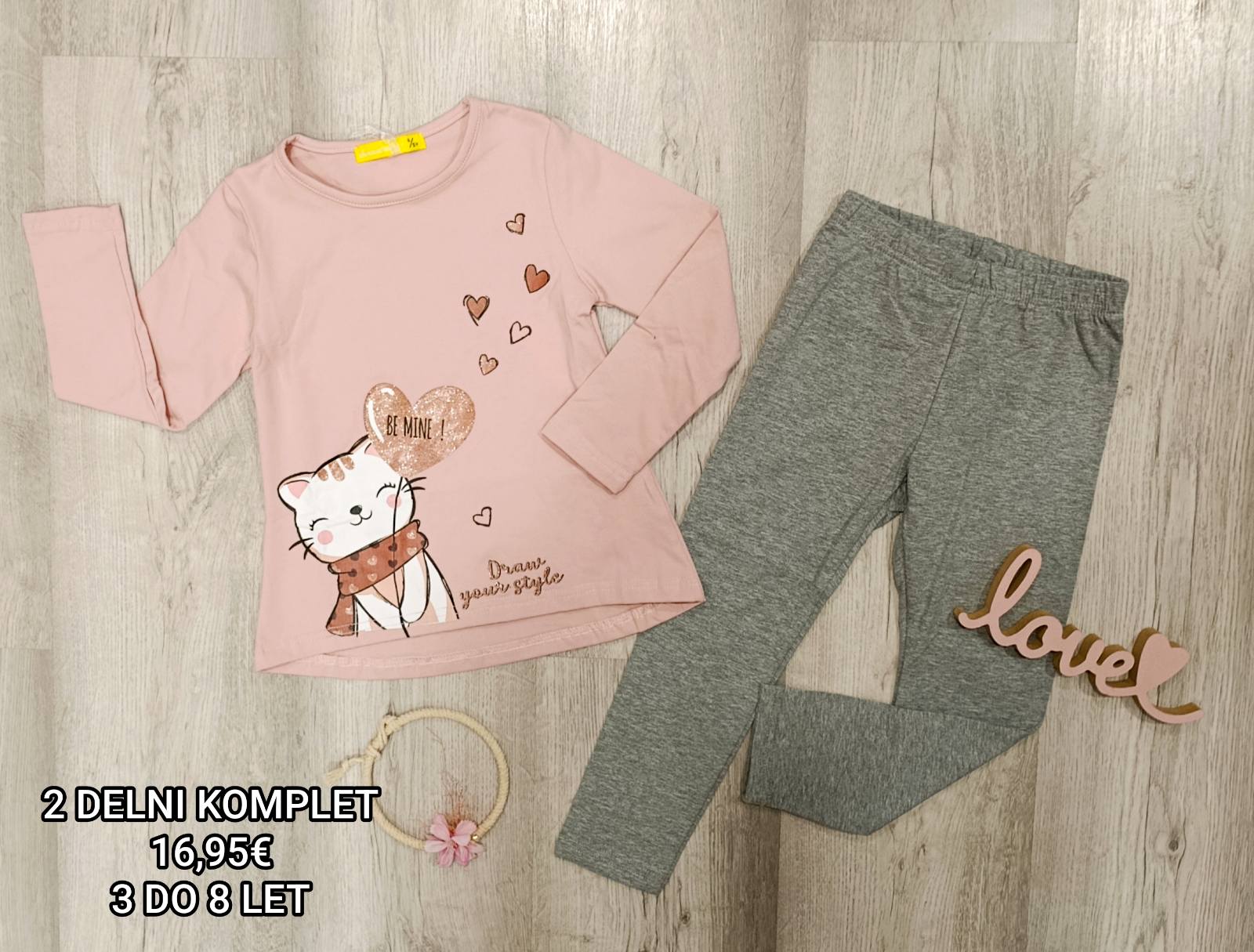 Dekliški 2 delni komplet - Muca