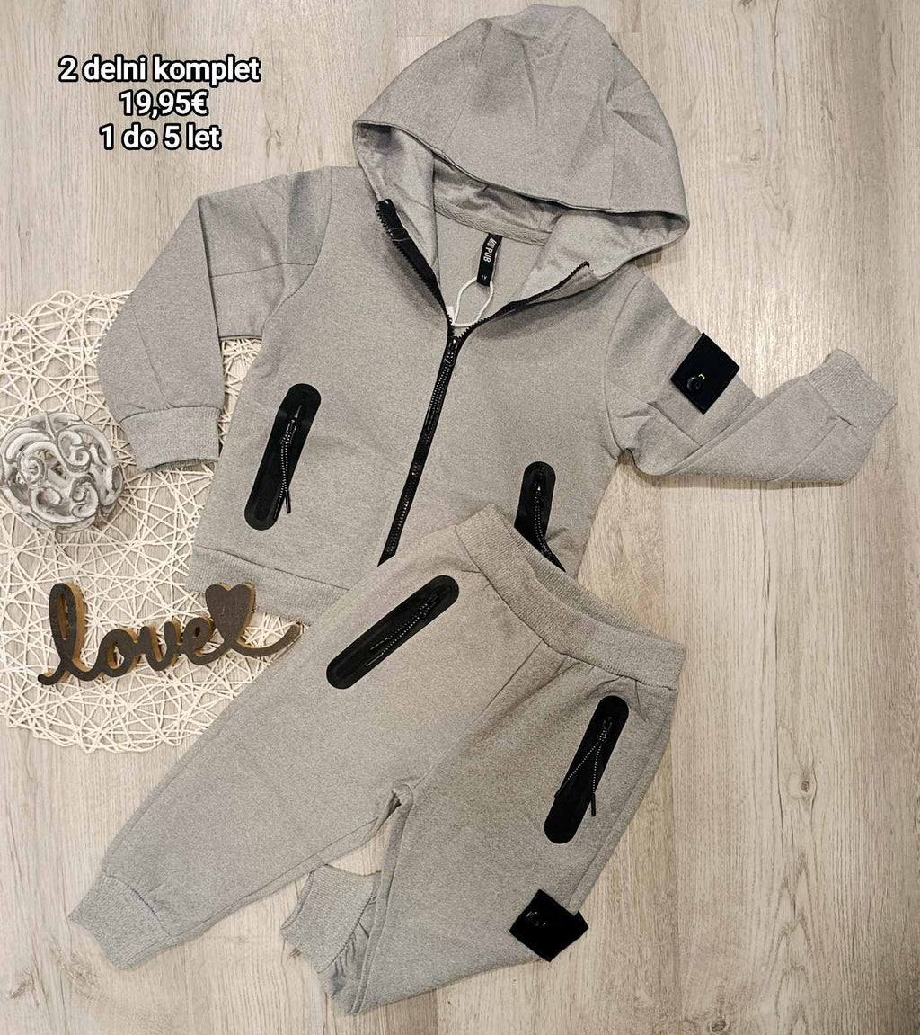 Fantovski 2 delni komplet - Sivi