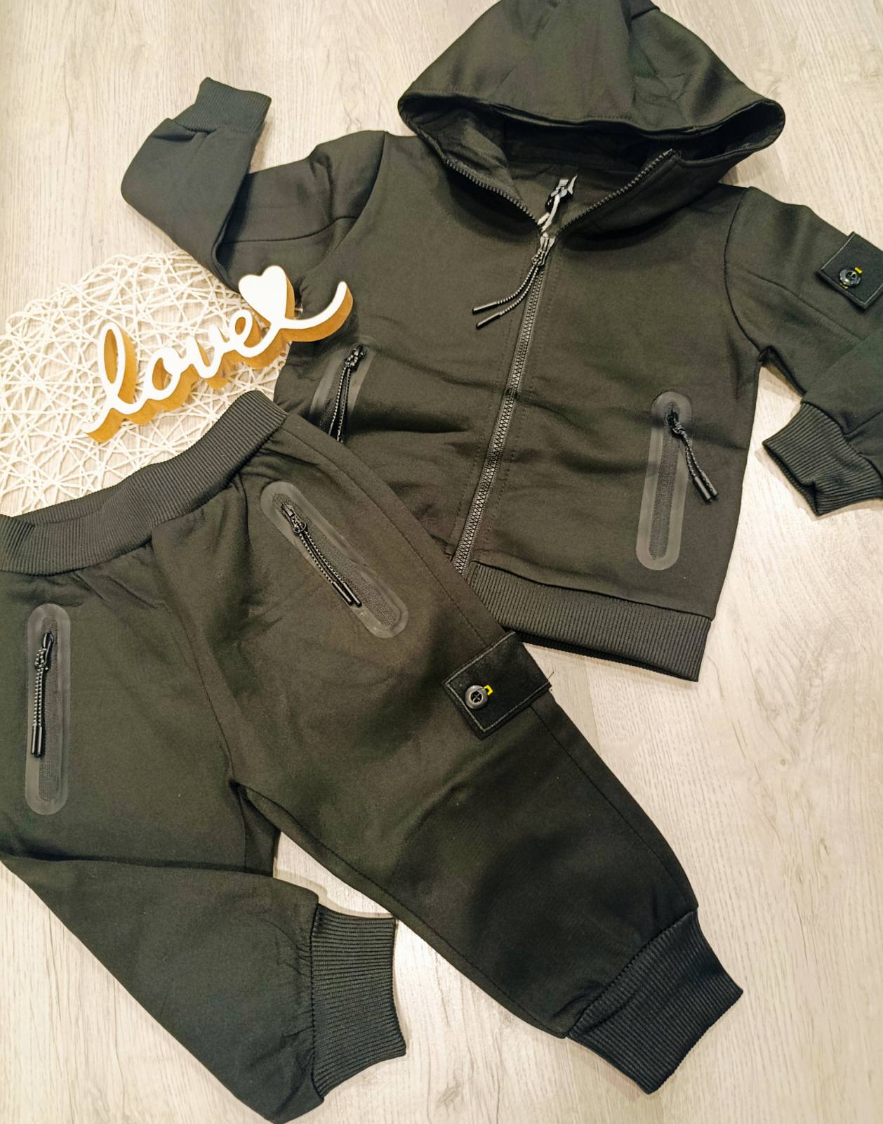 Fantovski 2 delni komplet - Črn