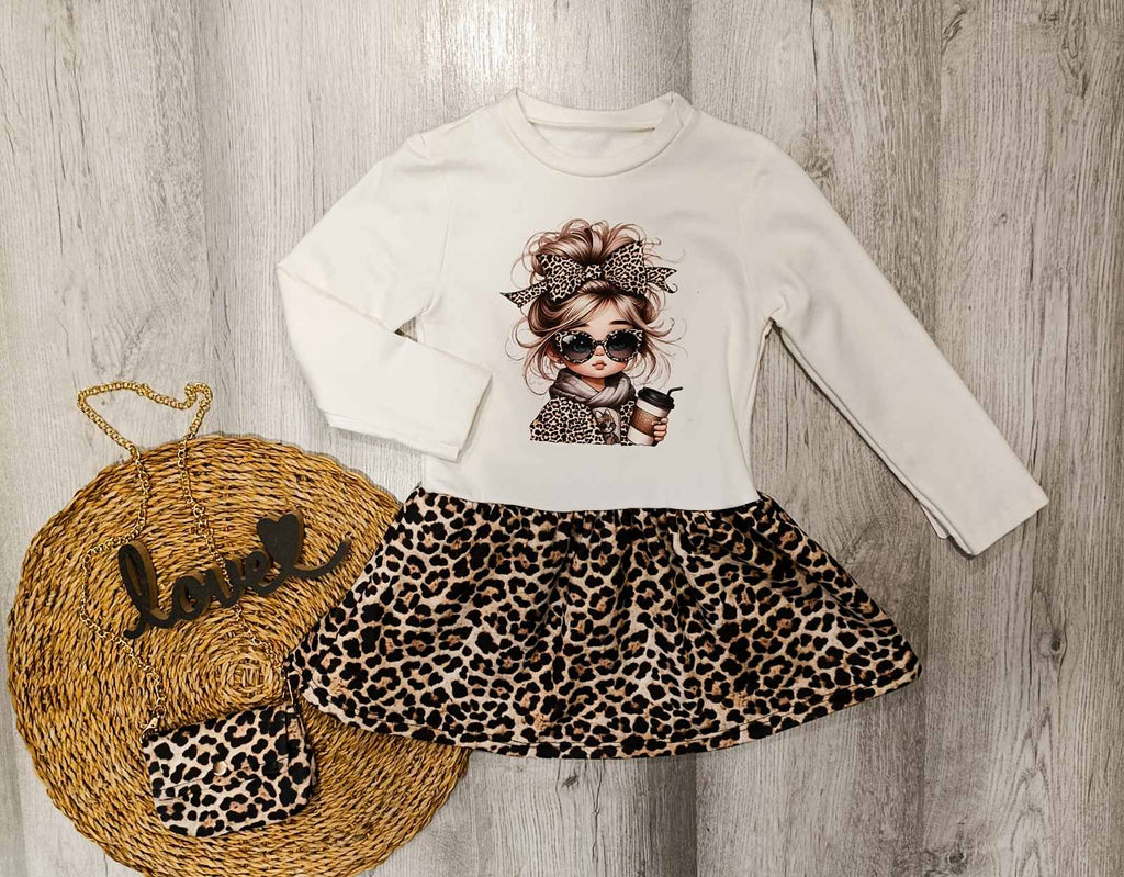 Dekliška oblekica z torbico