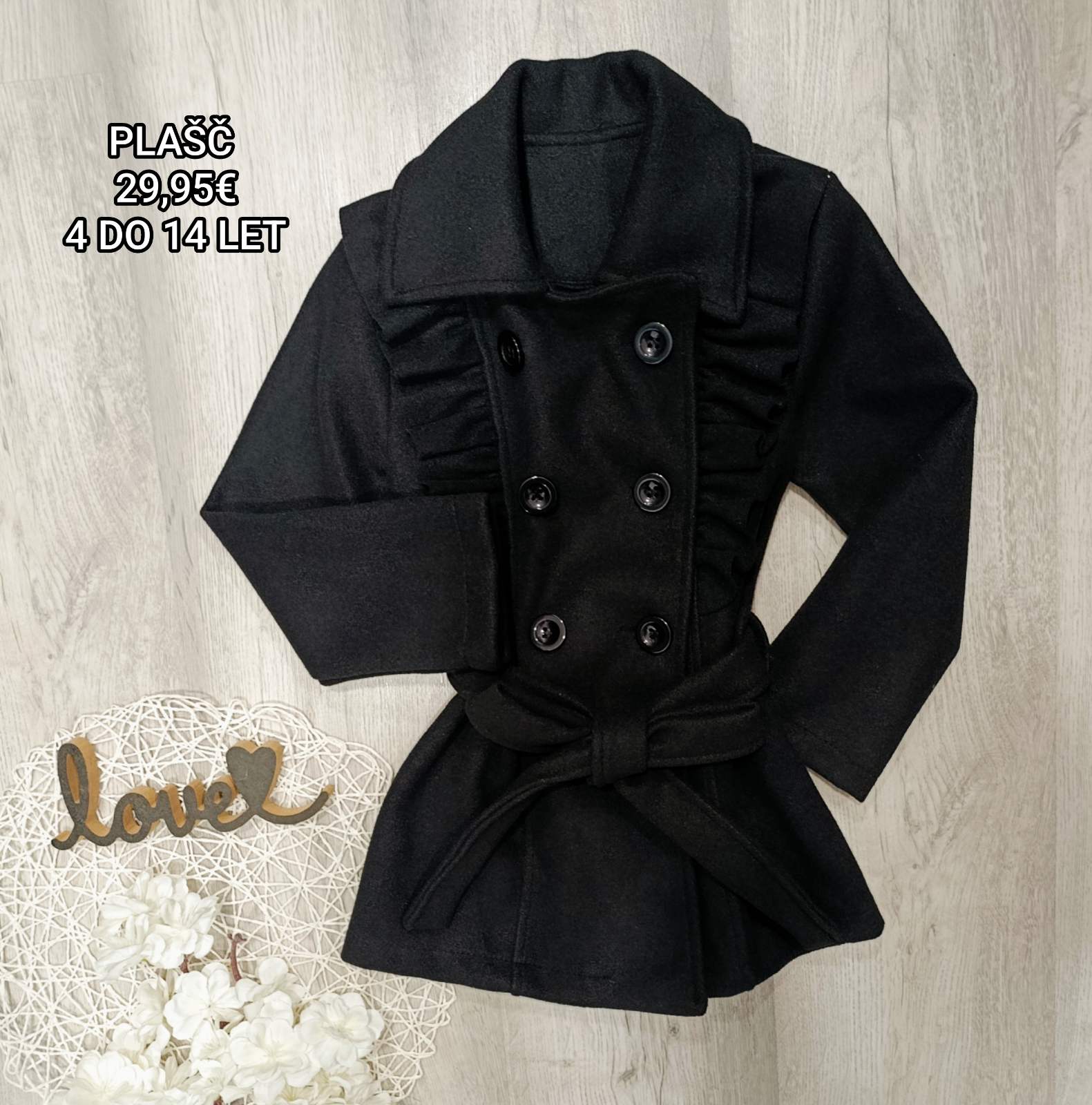 Dekliški plašč  4-14