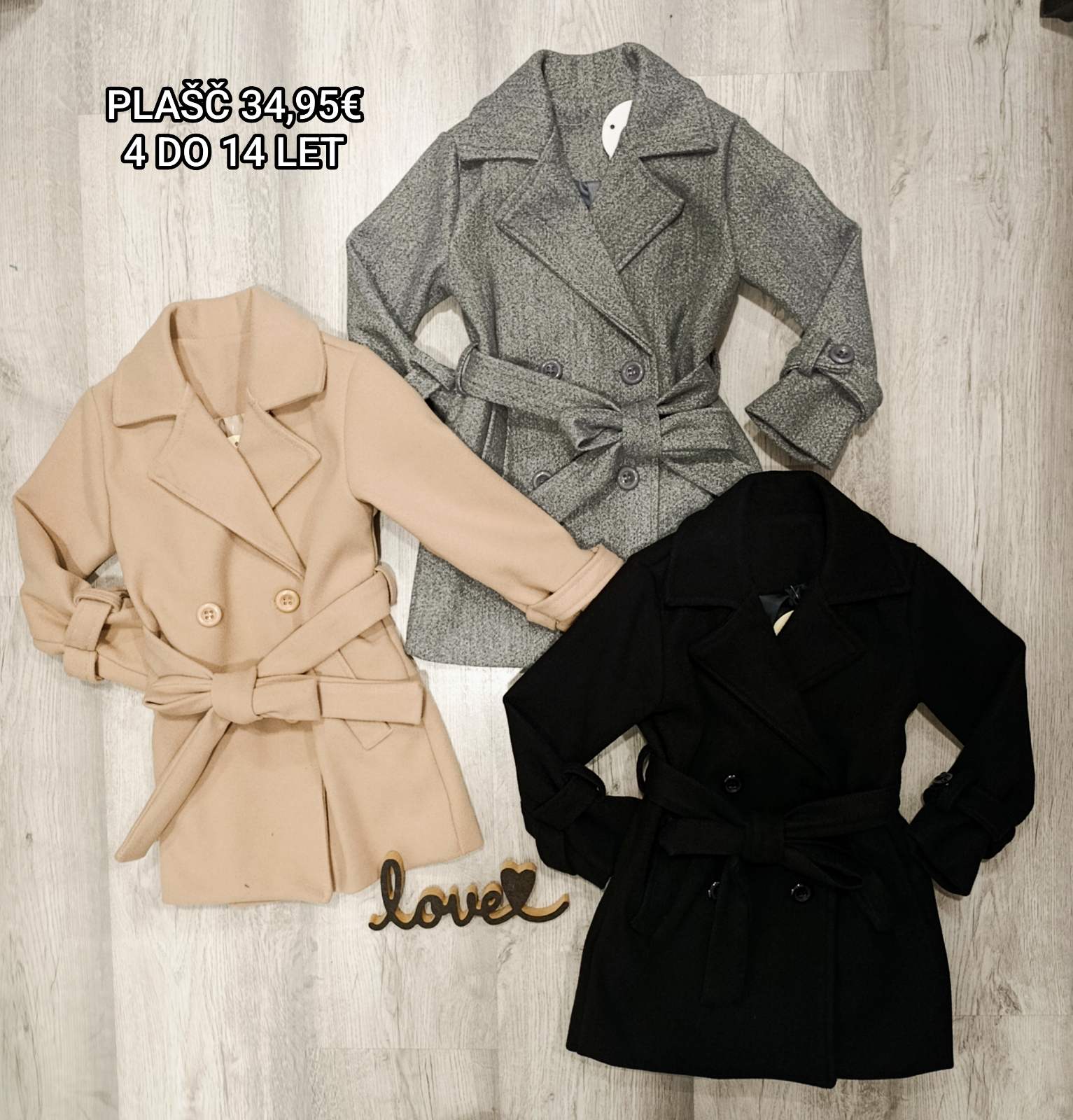 Dekliški plašč  4-14