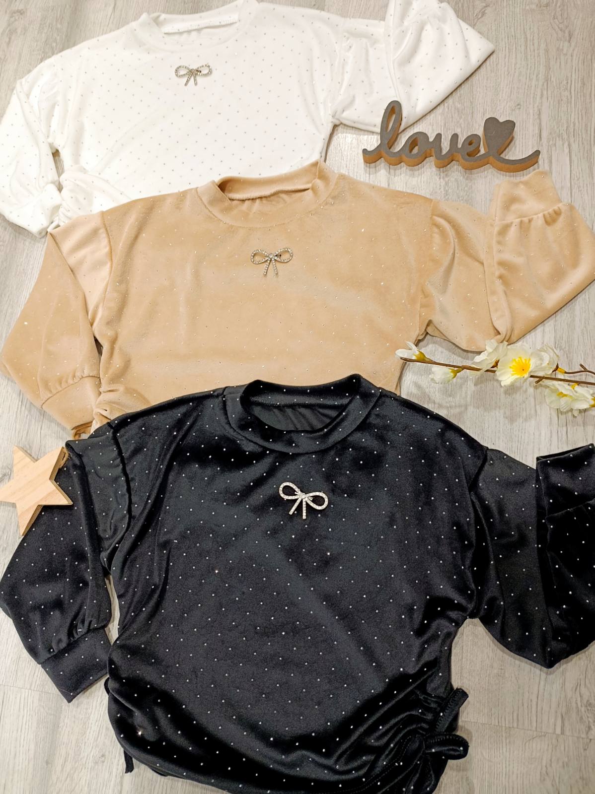 Dekliška majica z kamenčki 4-14