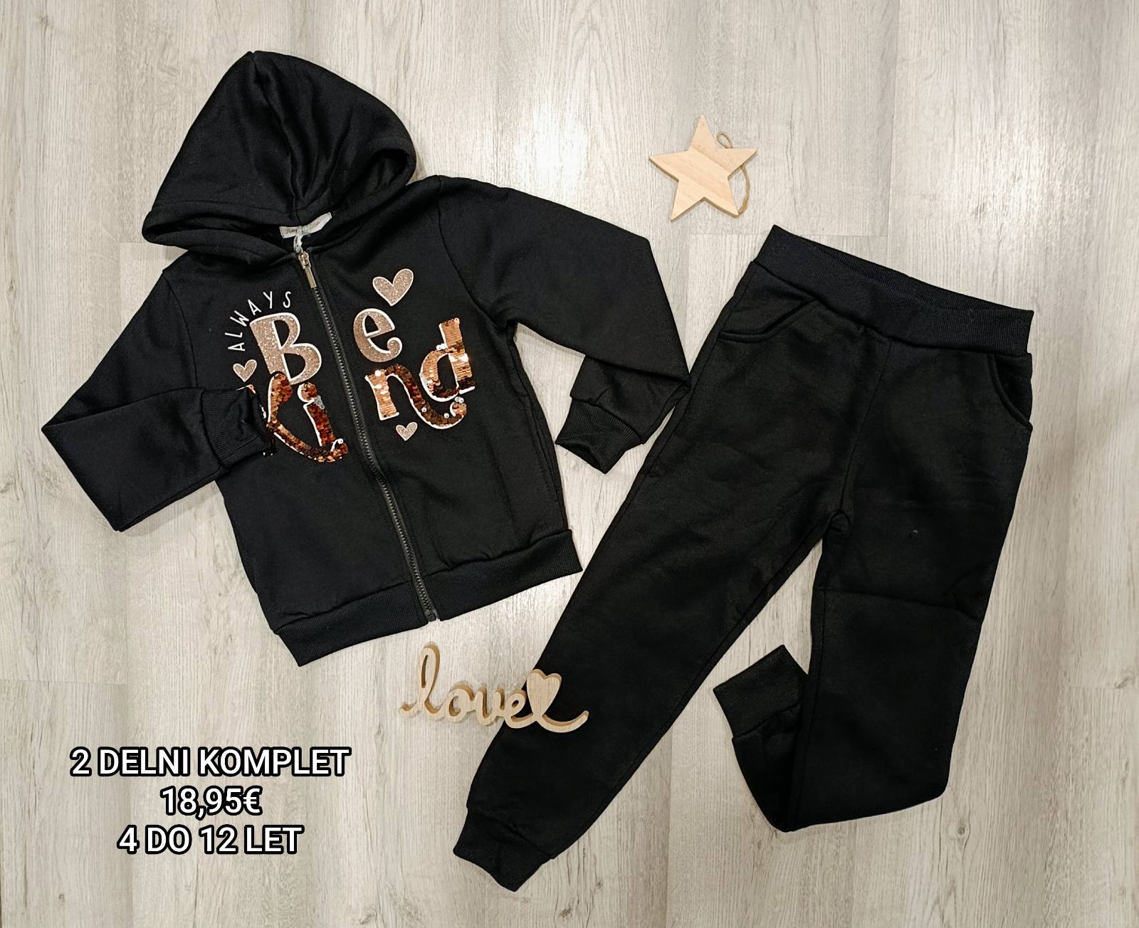 Dekliški dvodelni kompleti BeKind - 4-12 let