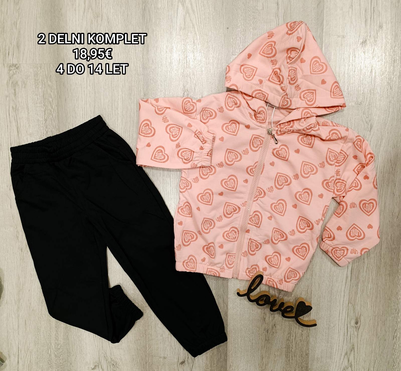 2 delni komplet z srčki 4-12