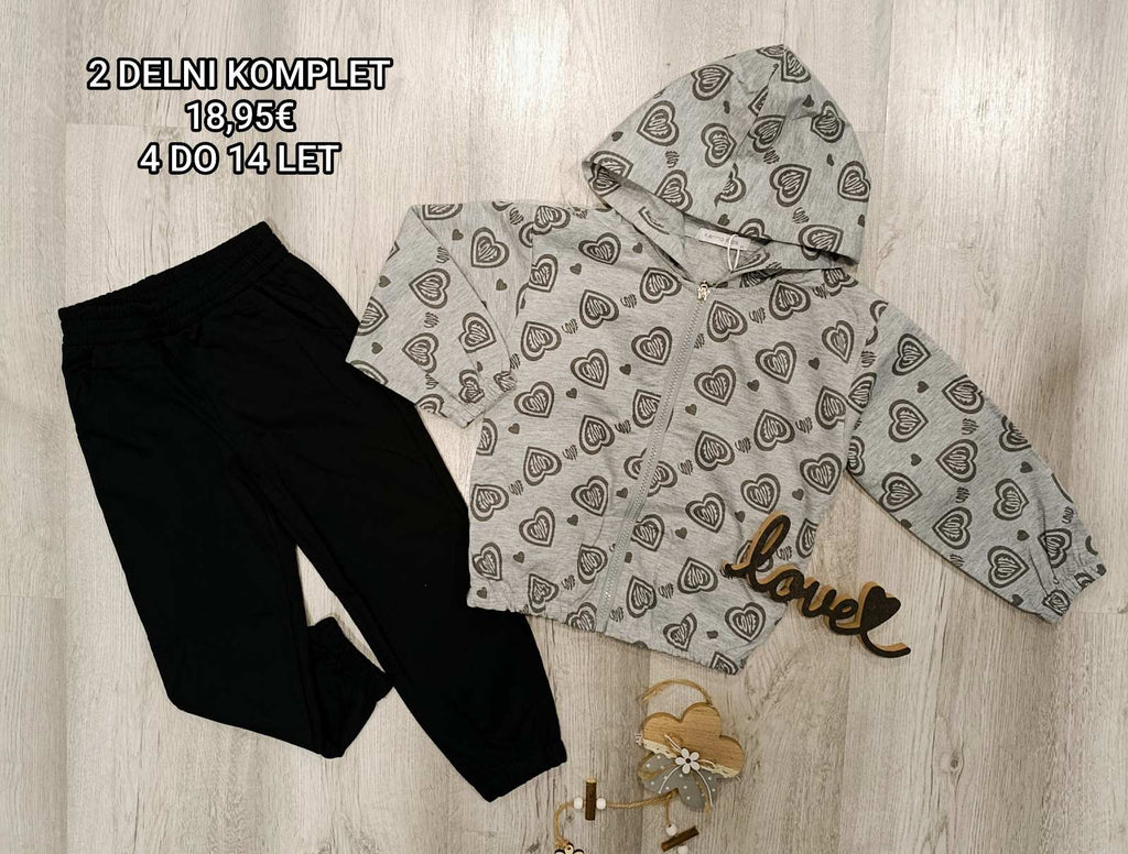 2 delni komplet z srčki 4-12