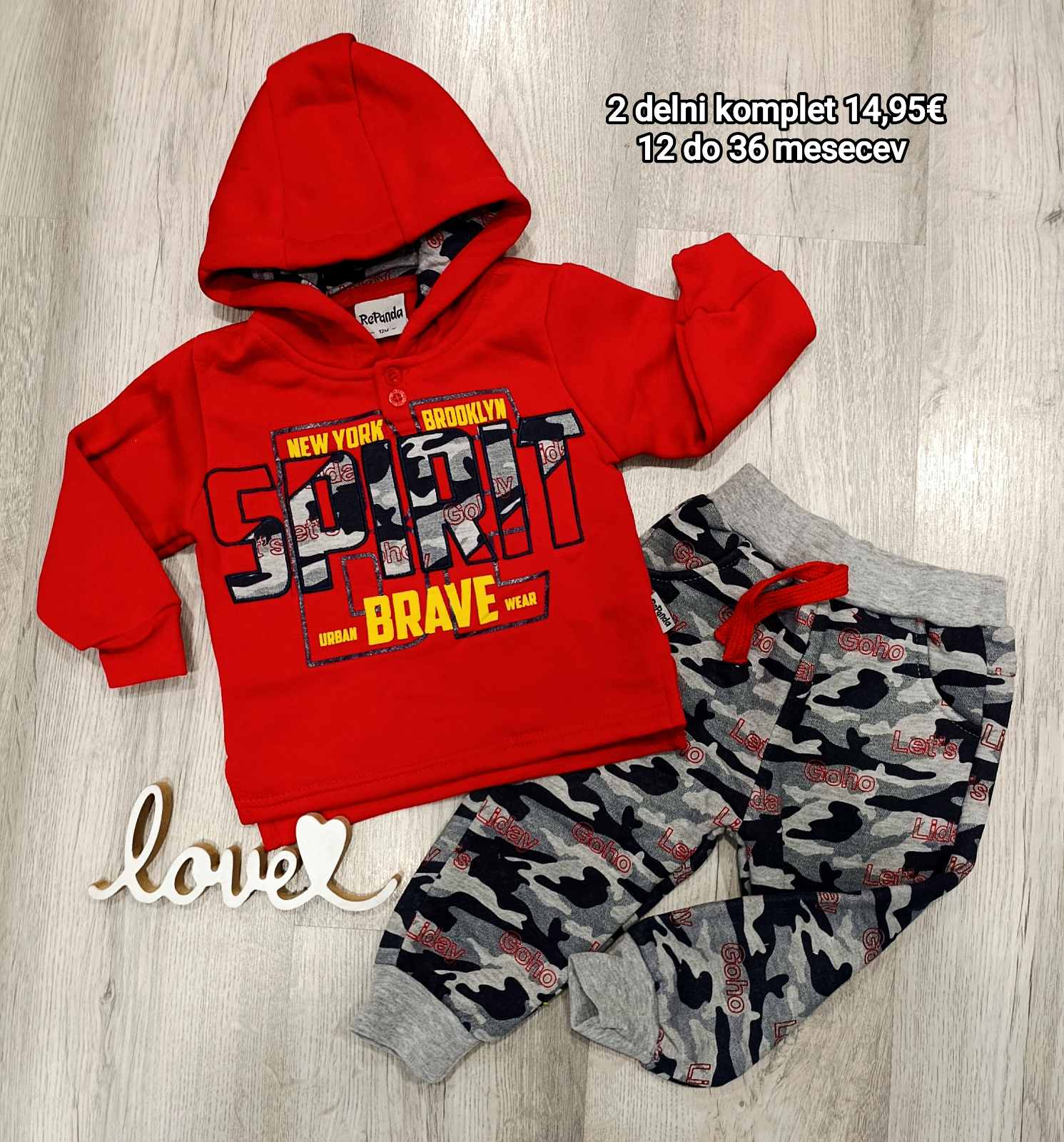 2 delni fantovski komplet (12-36 mesecev)