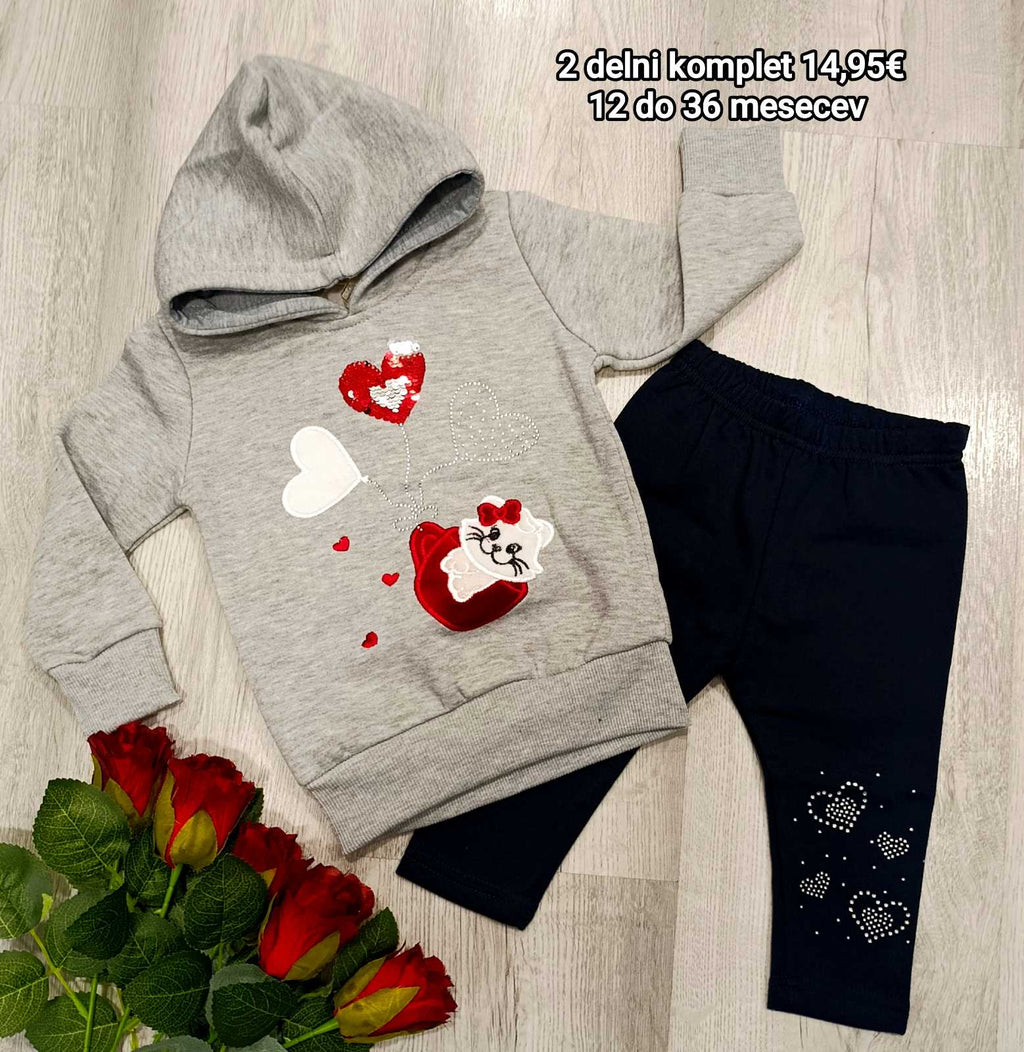 2 delni dekliški komplet (12-36 mesecev)