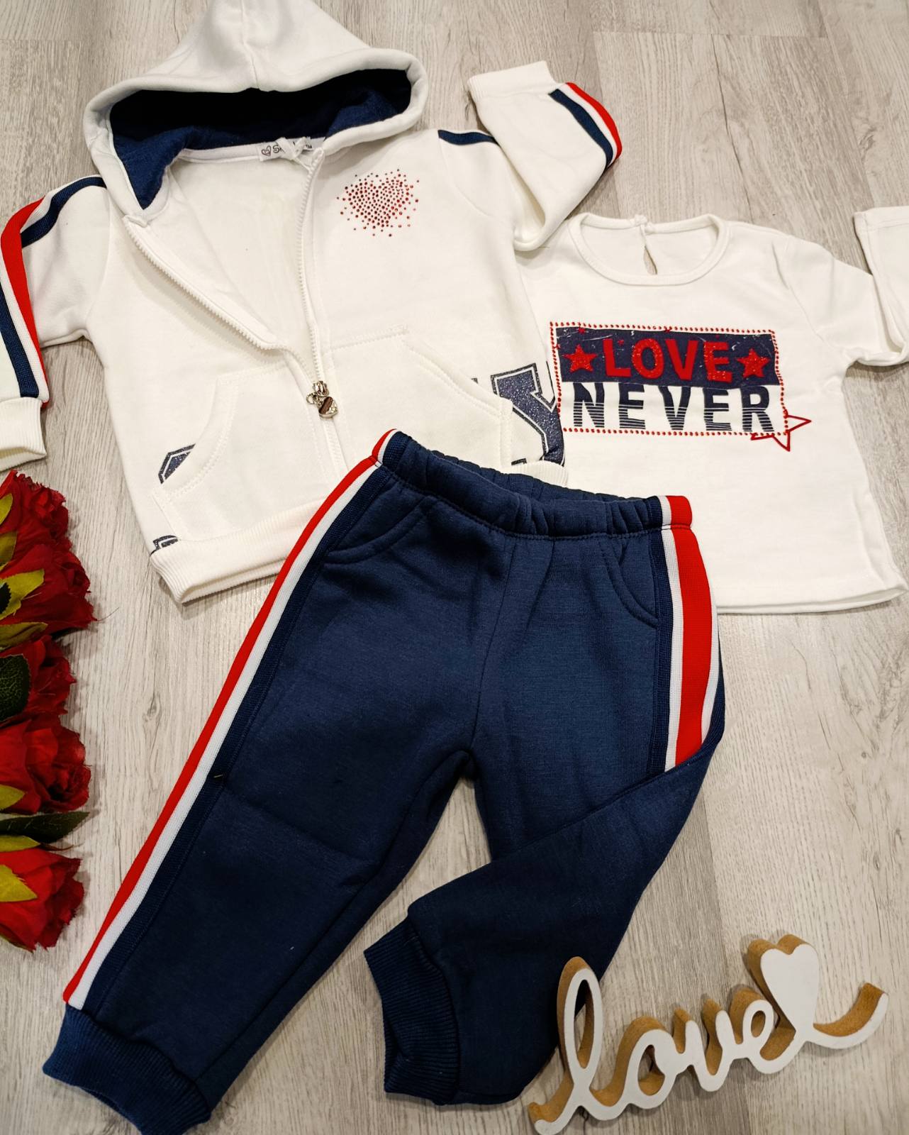 3 delni dekliški komplet (12-36 mesecev)