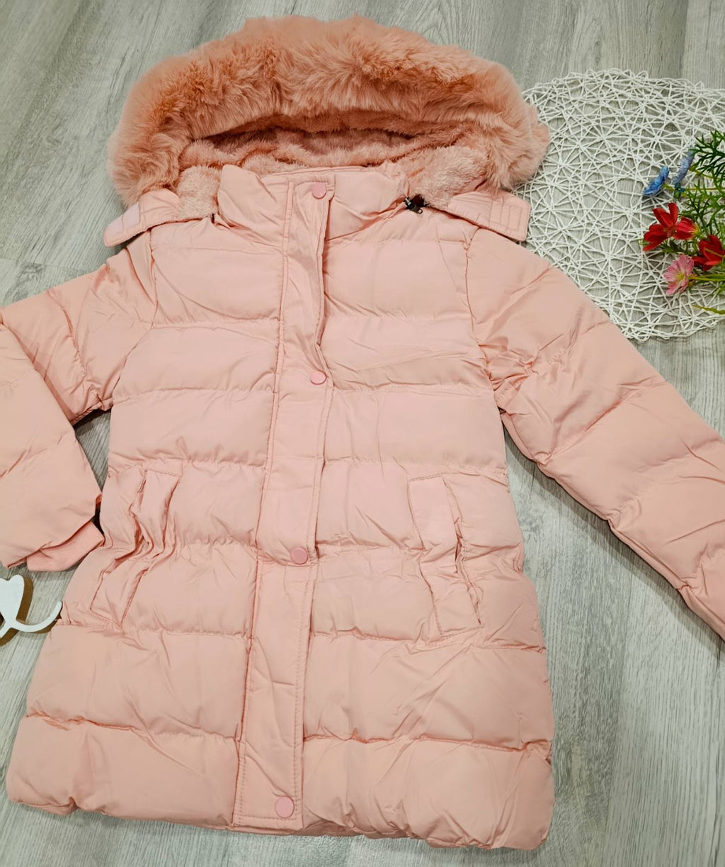 Dekliška zimska bunda+kapuca