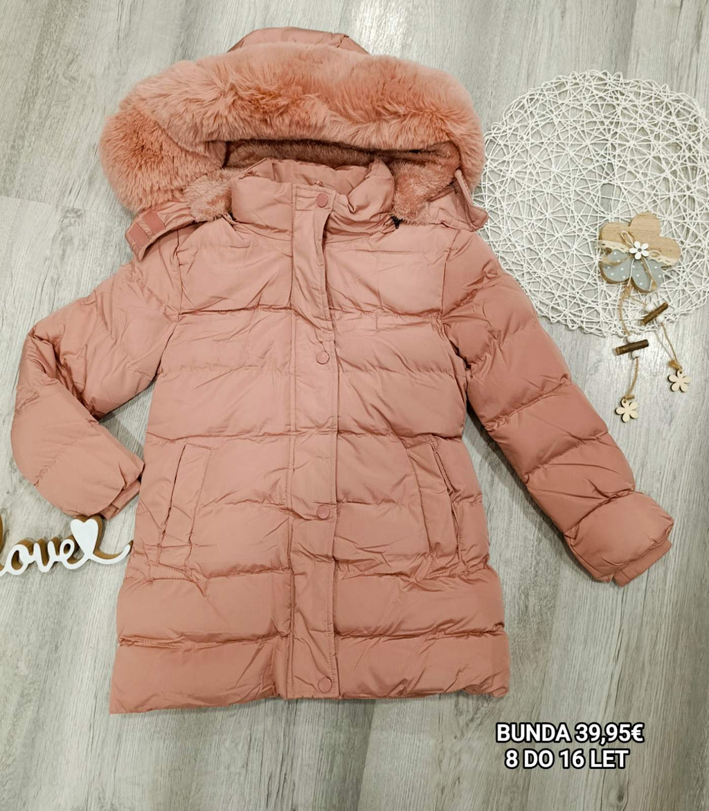 Dekliška zimska bunda+kapuca