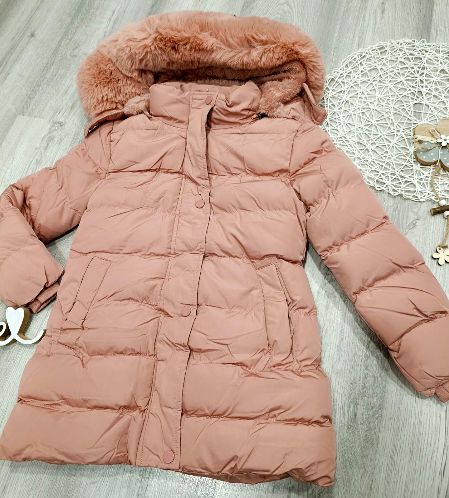 Dekliška zimska bunda+kapuca