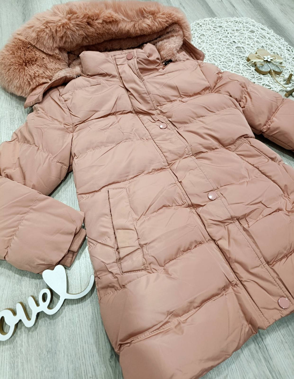 Dekliška zimska bunda+kapuca