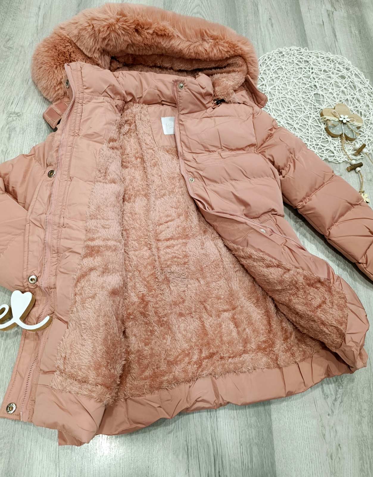 Dekliška zimska bunda+kapuca