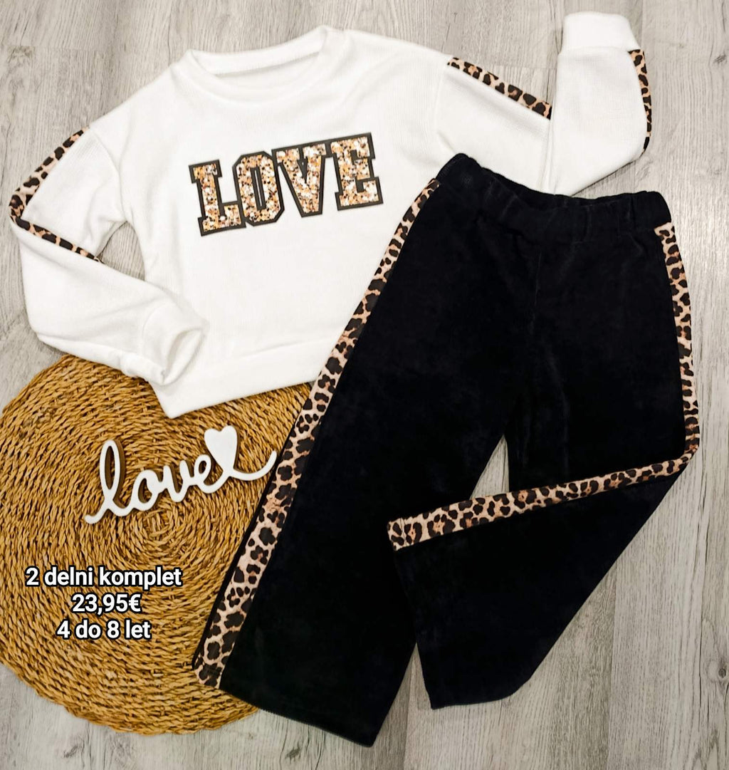 Dekliški 2 delni LOVE komplet