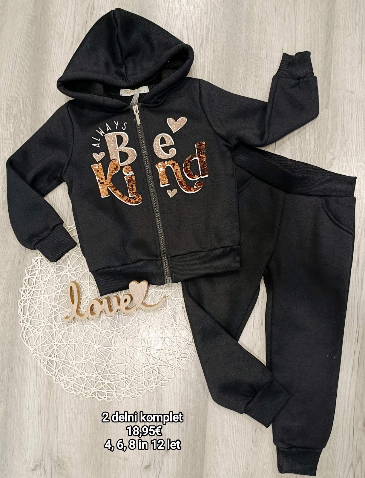 Dekliški dvodelni kompleti BeKind - 4-12 let