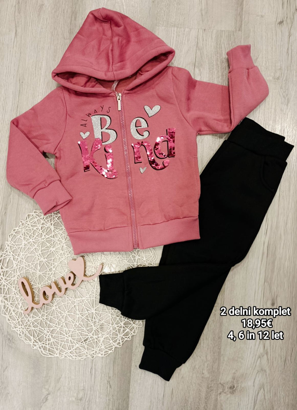 Dekliški dvodelni kompleti BeKind - 4-12 let