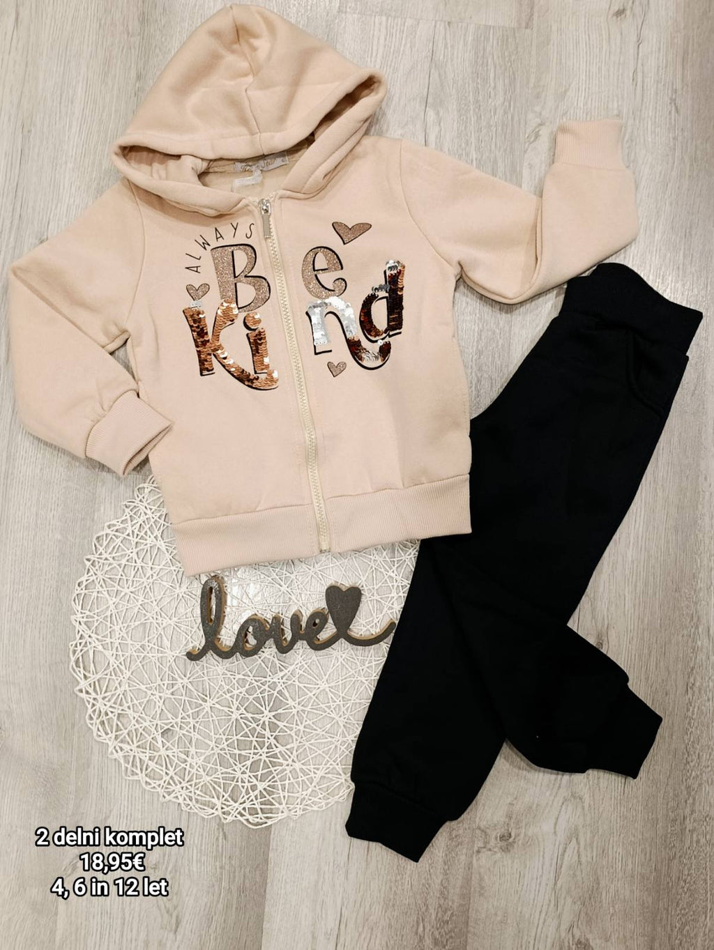 Dekliški dvodelni kompleti BeKind - 4-12 let