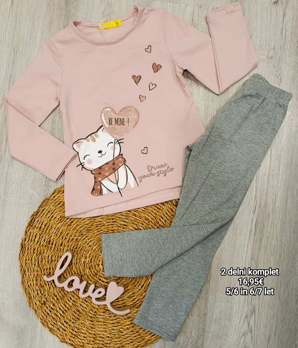 Dekliški 2 delni komplet - Muca