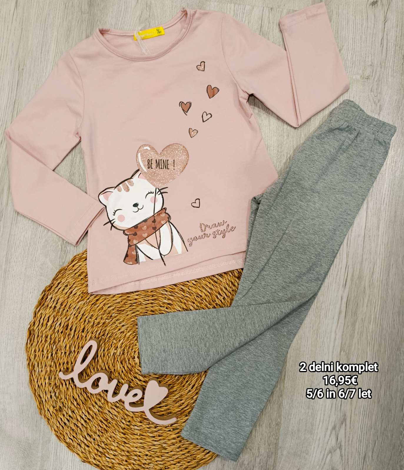 Dekliški 2 delni komplet - Muca