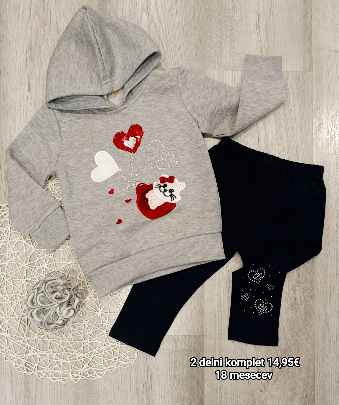 2 delni dekliški komplet (12-36 mesecev)