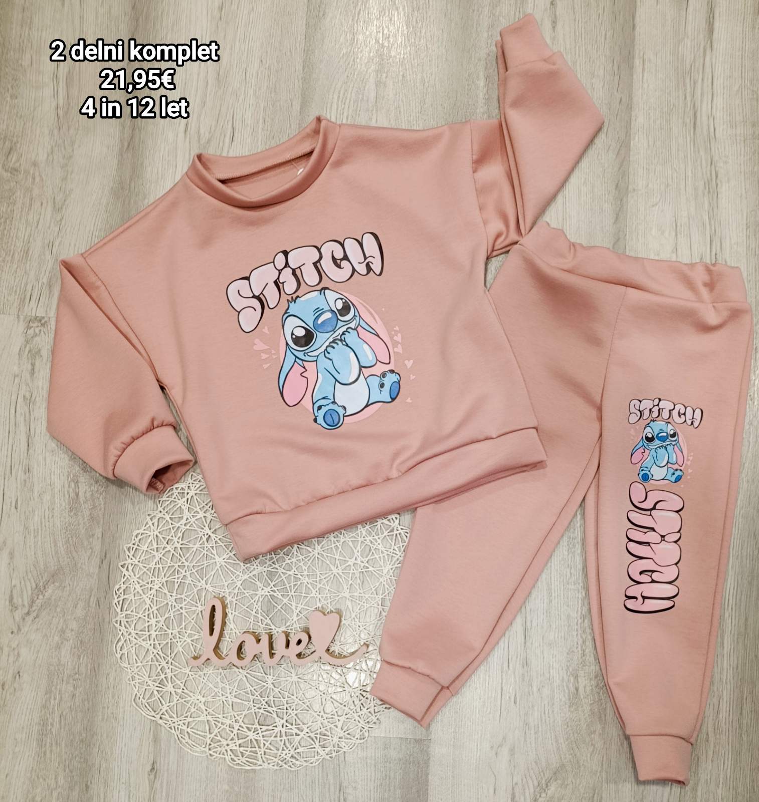Stitch dekliški 2-delni komplet (4–14 let)
