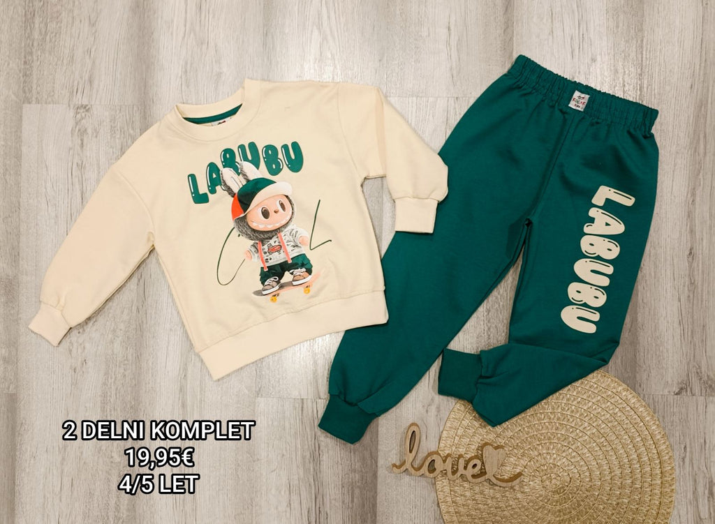 2 delni komplet Labubo-zelen