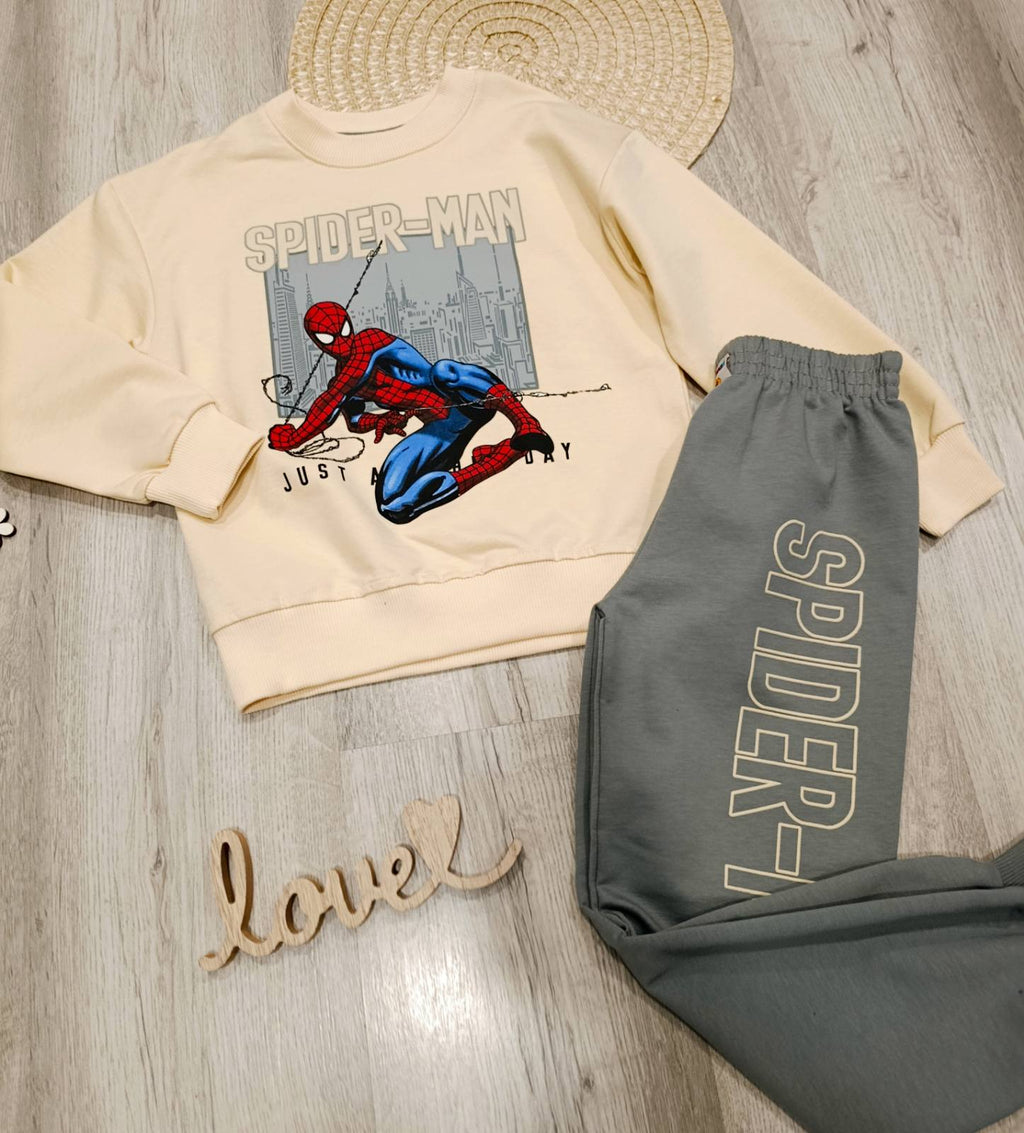 2 delni komplet Spiderman-siv