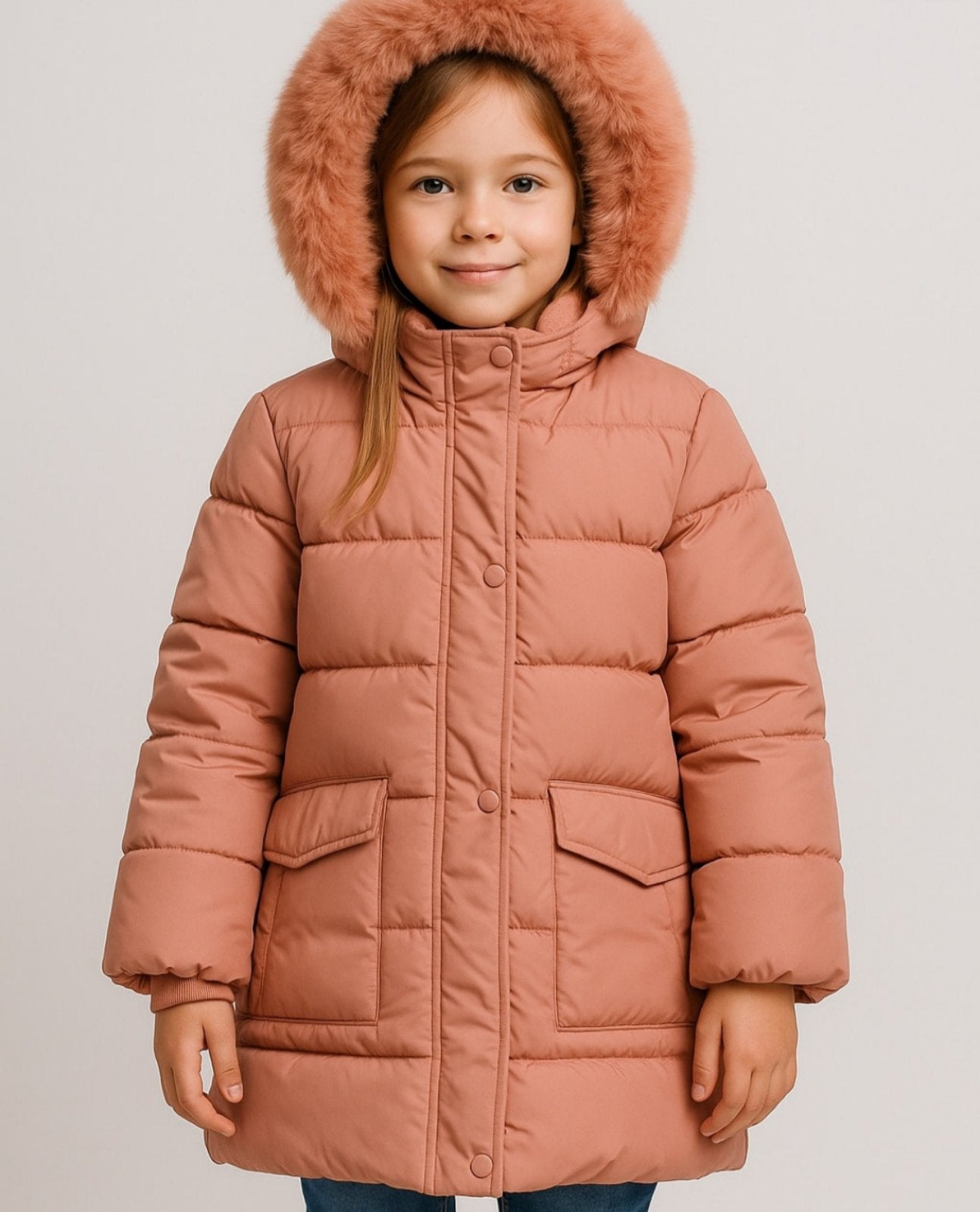 Dekliška zimska bunda+kapuca