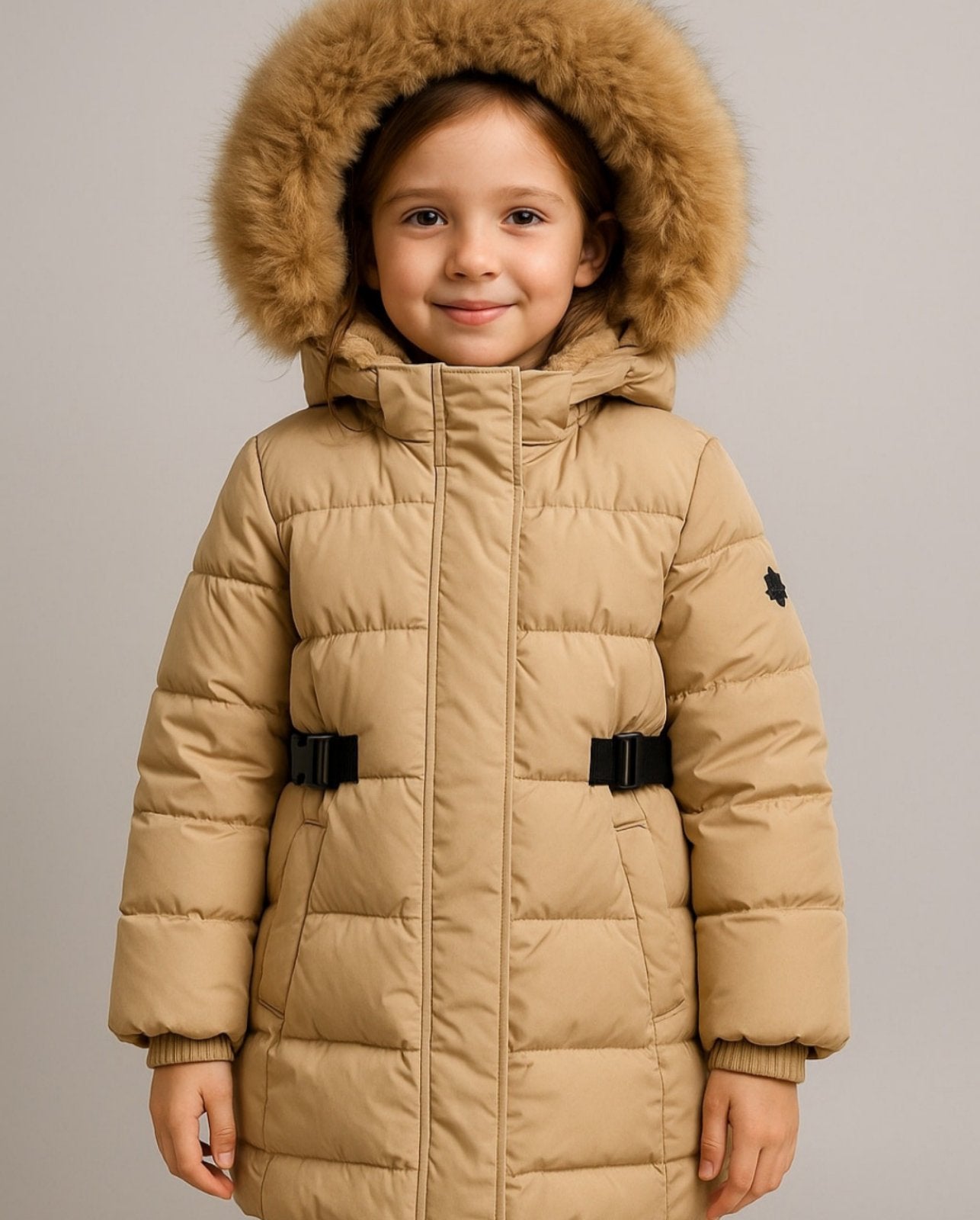 Dekliška zimske bunda + kapuca