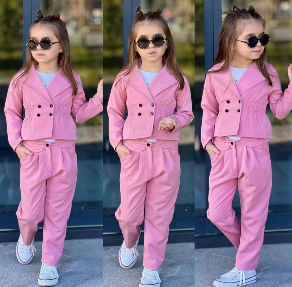 Dekliški 3 delni komplet - roza