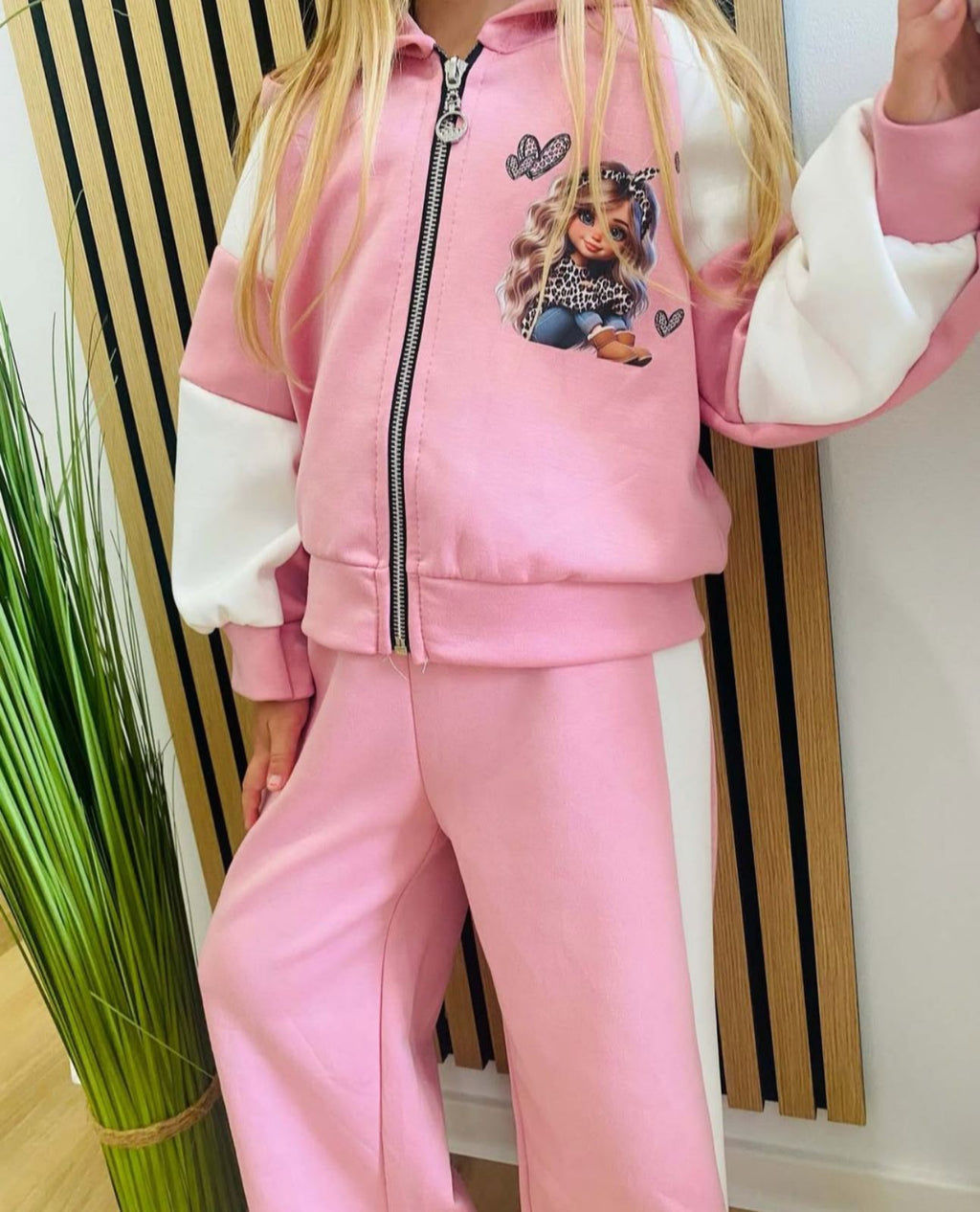 Dekliški komplet 2 delni - roza