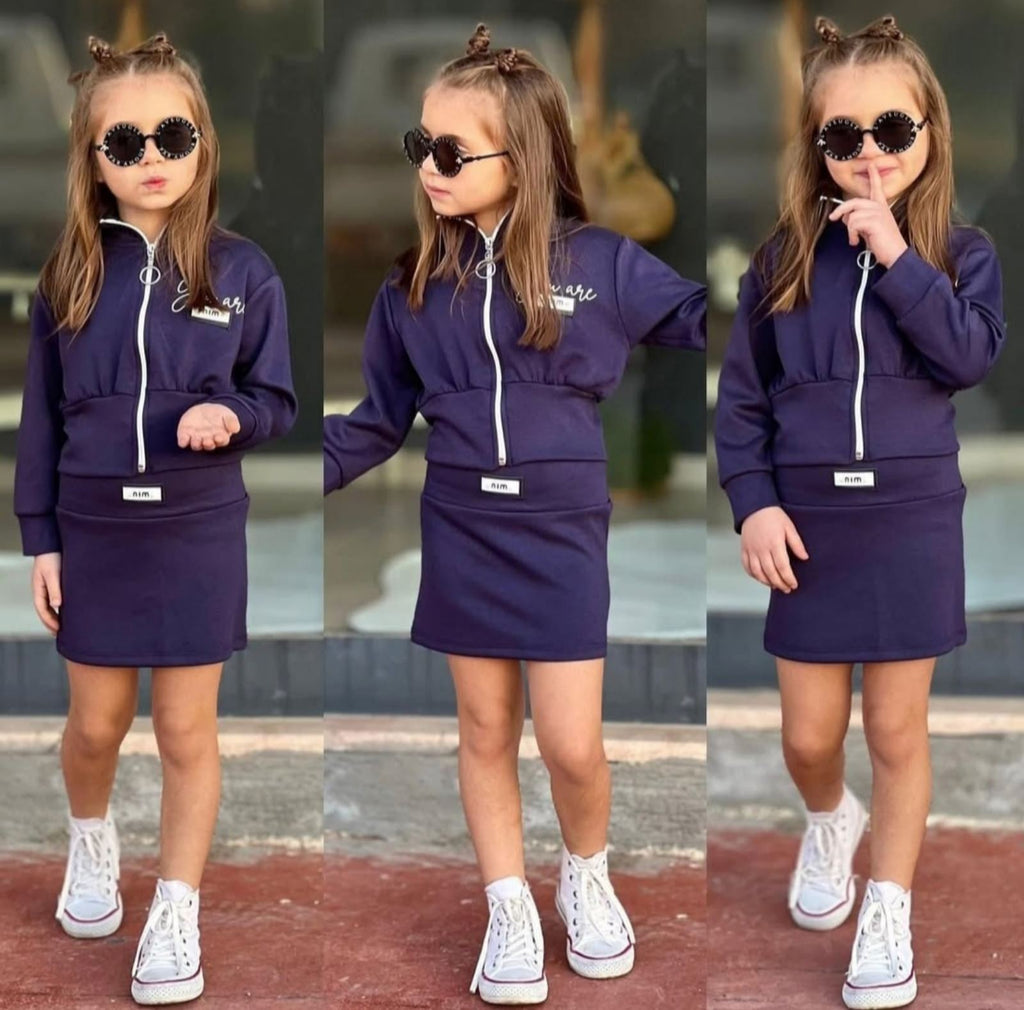 Dekliški 2 delni komplet z krilom