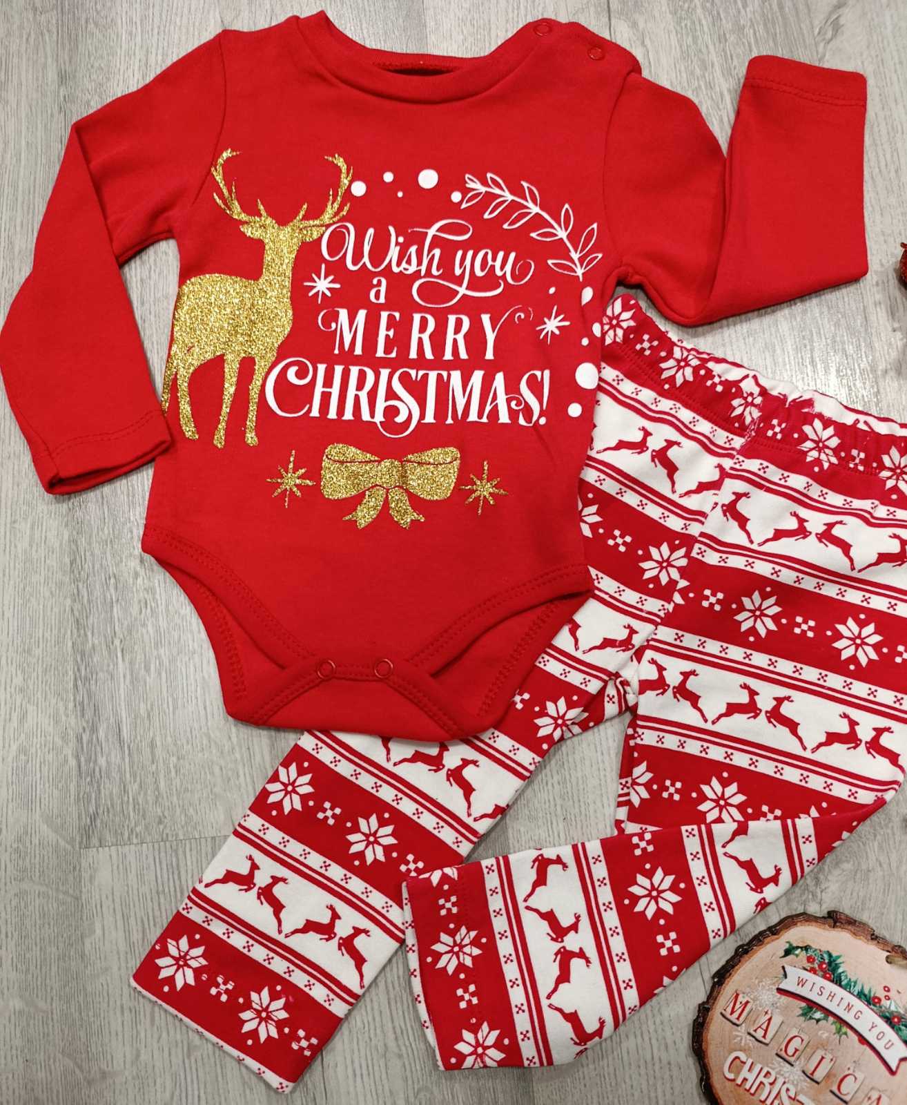 2 delni božični komplet-body