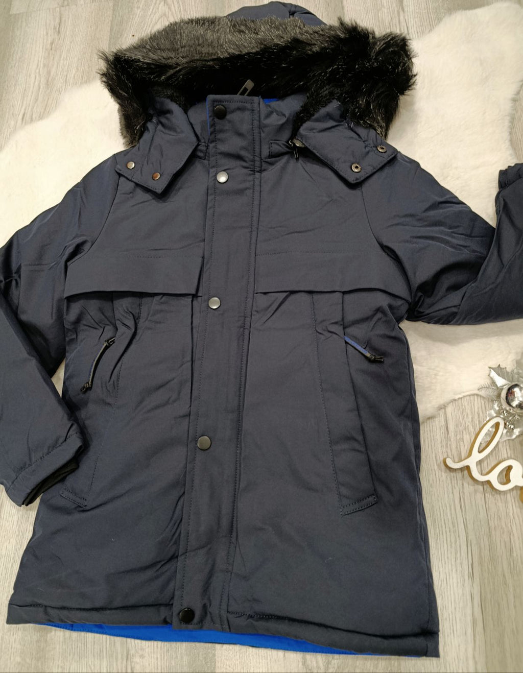 Fantovska zimska bunda + kapuca, 8-16 let
