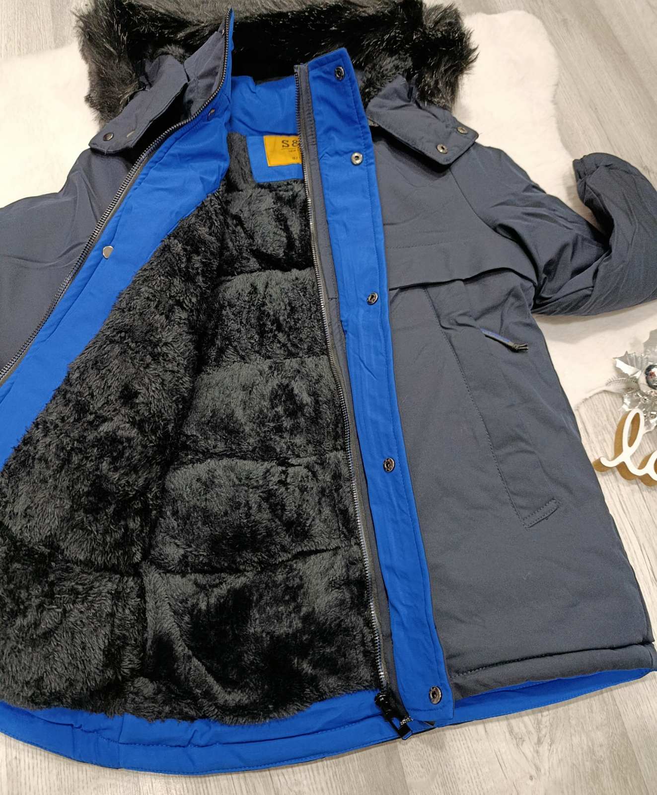 Fantovska zimska bunda + kapuca, 8-16 let