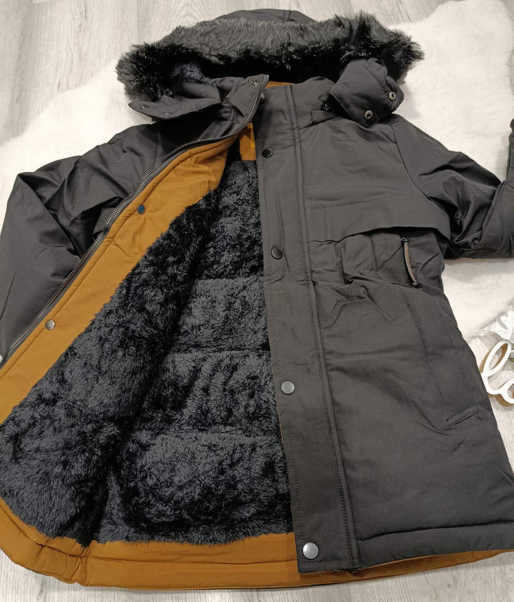 Fantovska zimska bunda + kapuca, 8-16 let