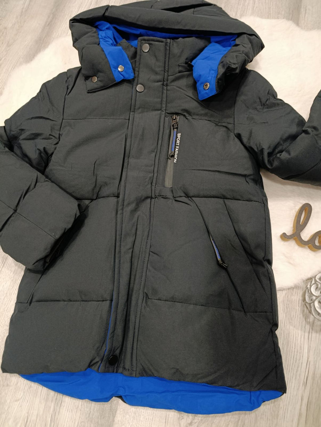 Fantovska zimska bunda + kapuca, 8-16 let