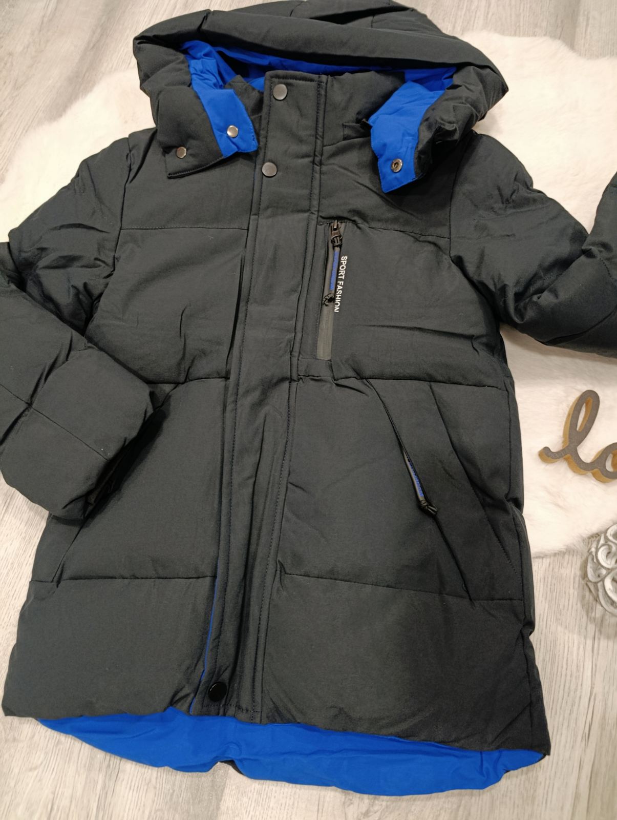 Fantovska zimska bunda + kapuca, 8-16 let