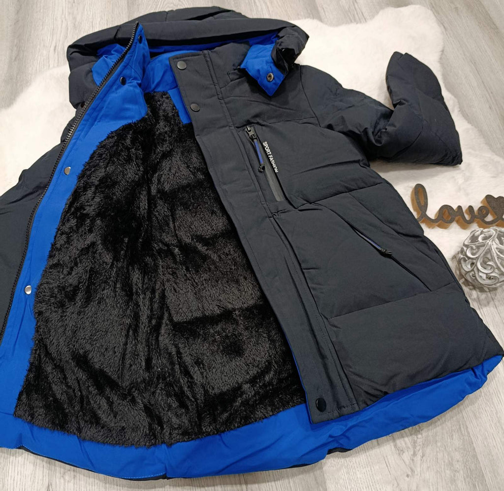 Fantovska zimska bunda + kapuca, 8-16 let