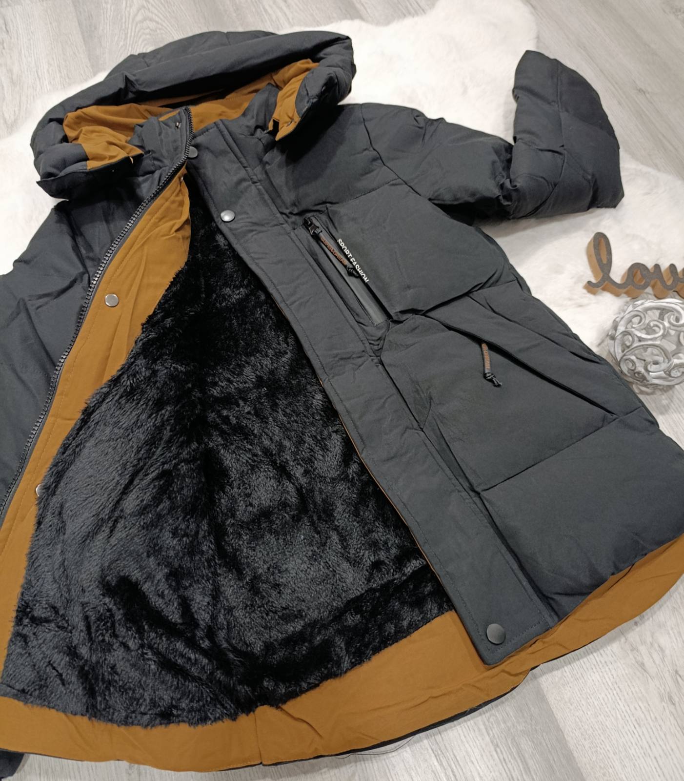 Fantovska zimska bunda + kapuca 8-16 let