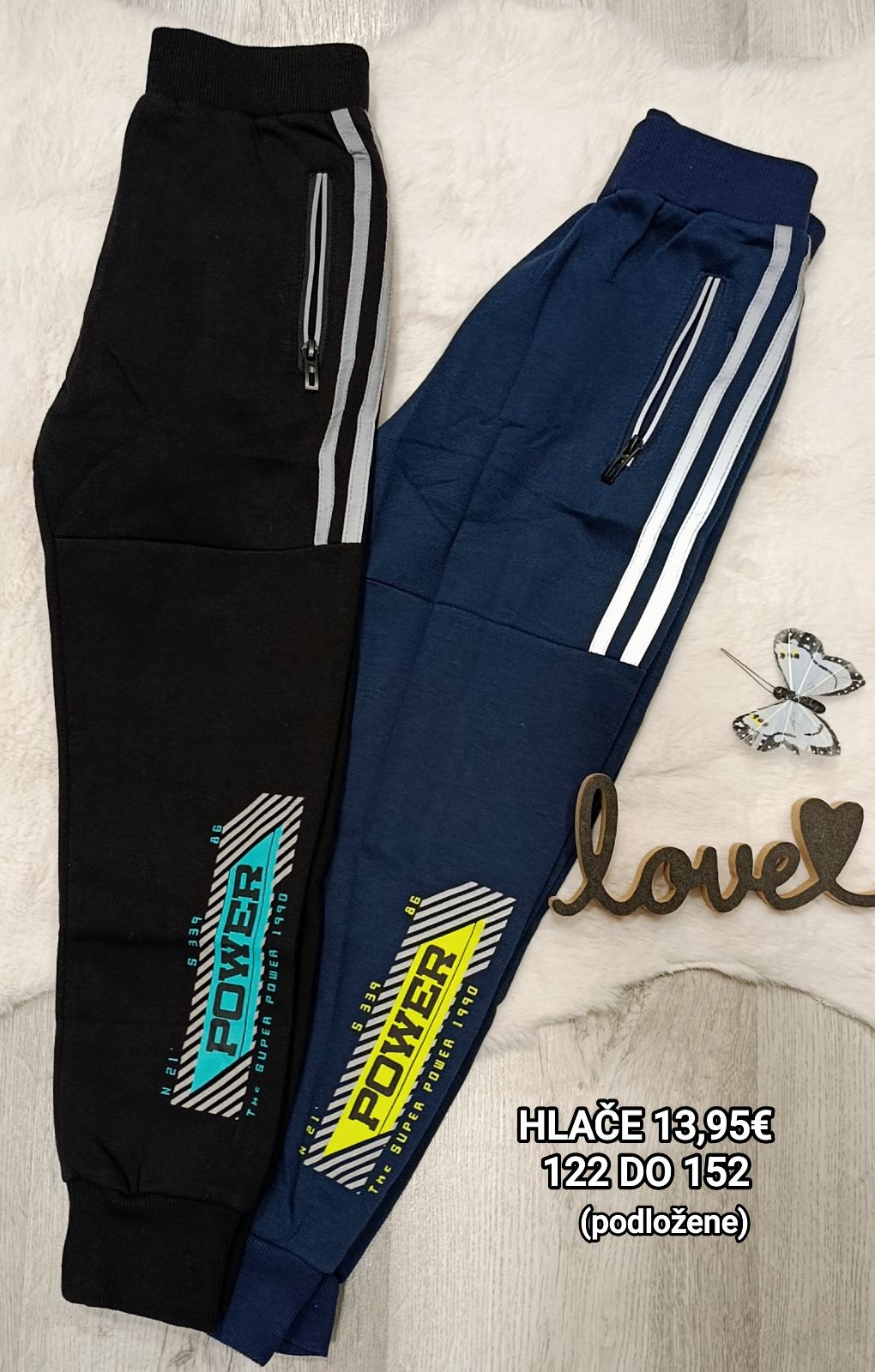 Fantovske hlače (podložene), 122-152